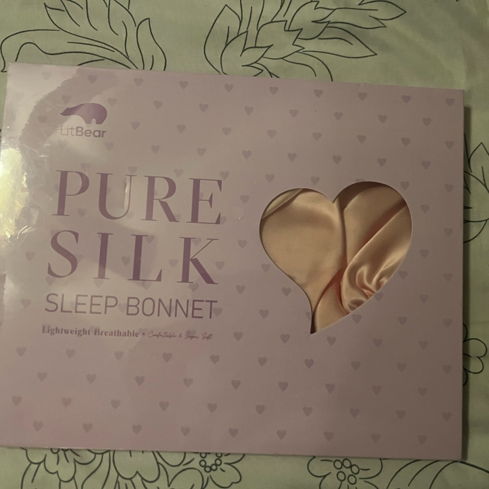 Pink Pure Silk Sleep Bonnet